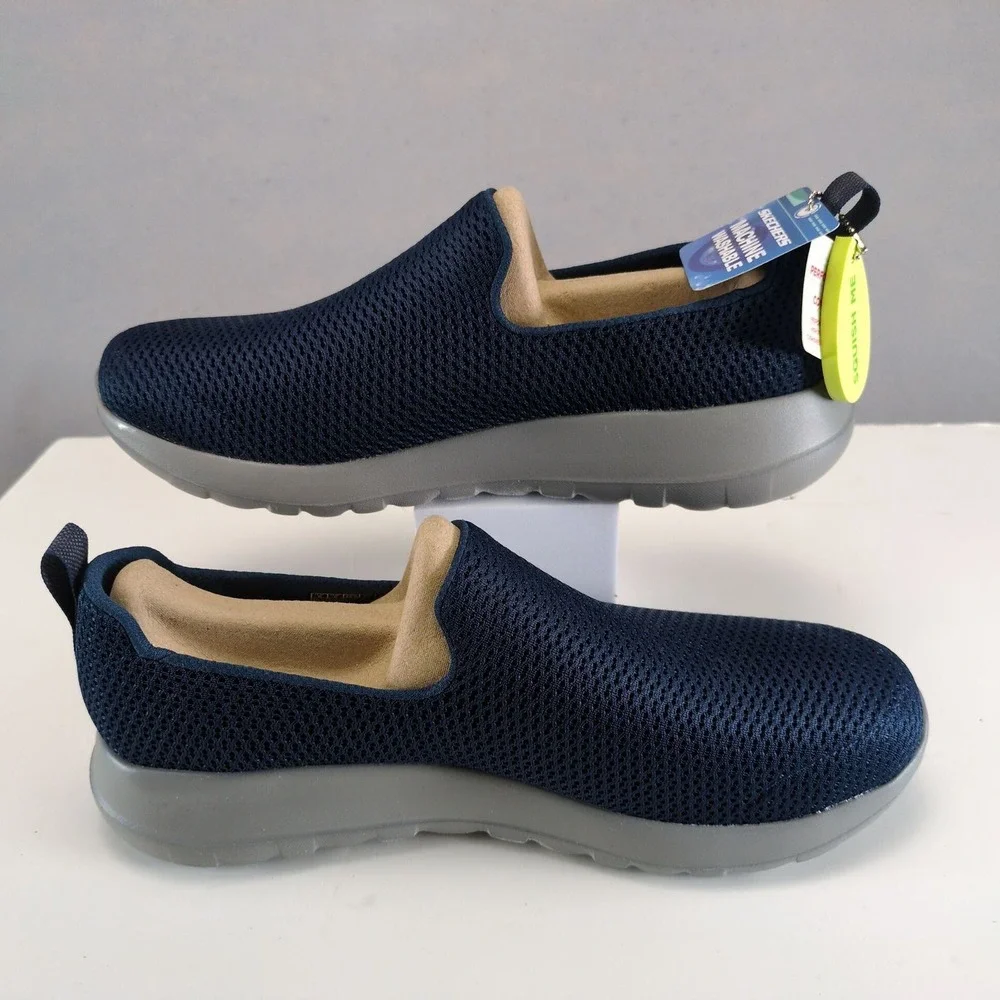 NWT Skechers GOwalk Max Men's 9 Navy Mesh Slip On Walking Shoes Comfort 54600